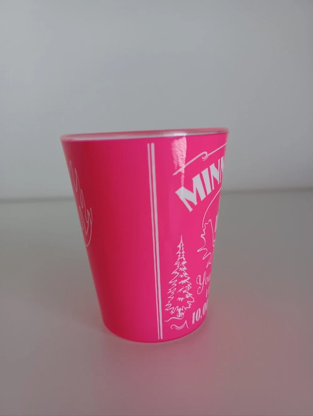 Minnesota You Betcha Pink White Shot Glass State‎ Barware Drinkware Collection